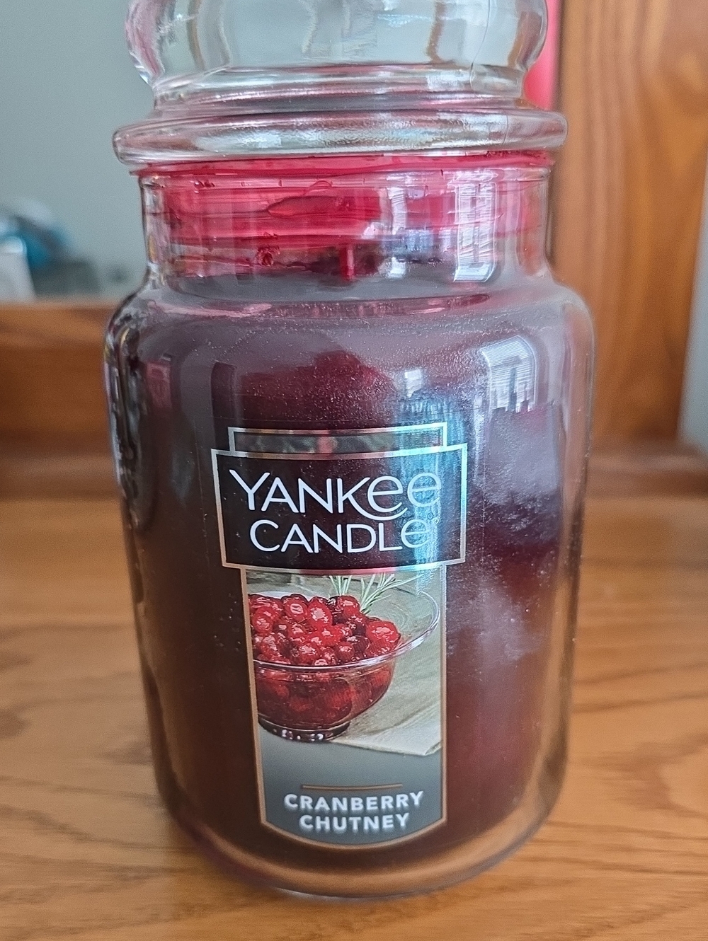 Yankee Candle Cranberry Chutney Jar - Deep Burgundy